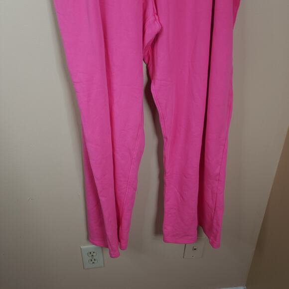 SKIMS Drapey French Terry Pants in Neon Hot Pink Size 4X - Picture 4 of 7